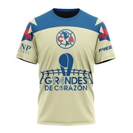 Liga MX Club America Big 3D Heart Short Sleeve Soccer Jersey