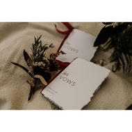 Vow Book - his vow her vow card with wedding promise 42 |Wedding Vows |SHI1990