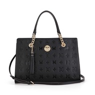 METROCITY Women's Tote and crossbody bag M193MP1550Z Black Leather Zipper Type