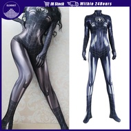 Marvel Spiderman Costume Adult Women Black Widow Sexy Bodysuit Halloween Christmas Cosplay Prop