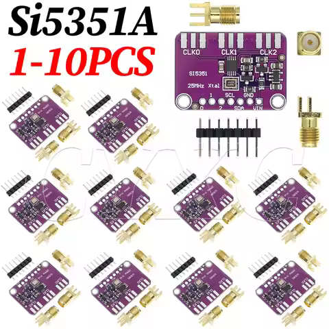 1-10PCS DC 3V-5V Si5351A Si5351 I2C Clock Generator Breakout Board Module Si 5351 A Signal Generator