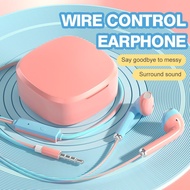 Original box wired headphones U24 U19 120cm Earpiece Macaron Audio Earbuds Earphone with Mic PK AKG