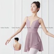 Kabe Ballerina Ballet Leotard V-Back Women Girl Adult Gymnastics Sling Bodysuit Aerialist Dance Clothes