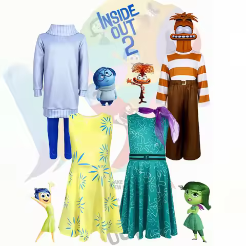 2026 Anime Movie Inside Out Joy Cospaly Costume Joy Anger Fear Cos Outfits For Adult s Halloween Chr