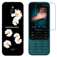 Nokia 6300 4G Case Fashion Pattern Soft TPU Silicone Back Cover With Nano Explosion-proof Screen Protector Film (NOT Tempered Glass )