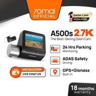 70mai A500s Dash Cam Pro Plus 1944P Car Recorder with GPS ADAS