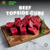 FRESH FROZEN BEEF TOPSIDE (CUBE) 500g± 1KG SJ WHOLESALE FOOD