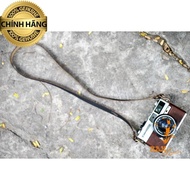 VINTAGE BLACK COW LEATHER CAMERA STRAP – R A M A2 BLACK.