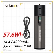 Sidande 144Wh ที่ใส่แบตเตอรี่72Wh 57.6Wh แหล่งจ่ายไฟแบบสกรู1/4 "แบบสากลสำหรับกล้องโทรศัพท์ไฟถ่ายภาพ 
