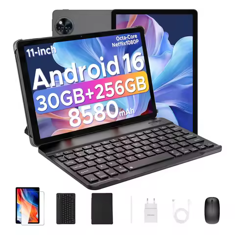 Doogee U11 Pro Tablet Android 16 30Gb(6+24) 256Gb 11" Hd 90Hz Display Unisoc T7200 Octa-Core 8580Mah