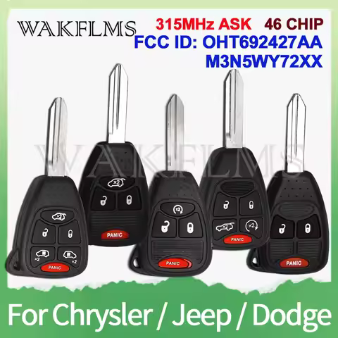 M3N5WY72XX OHT692427AA No Mark 4 Buttons 315MHz ID 46 Remote Car Key For Chrysler 200 Sedan 300 PT C