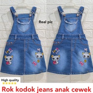 overall/wearpack/ rok kodok pendek jeans anak perempuan berkualitas/kodok pendek/jumsuit anak/baju m