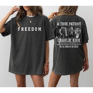 Baju Patriot Amerika, Baju Peringatan Charlie Kirk, Baju Charlie Kirk, Baju-T patriotik, baju-T keag