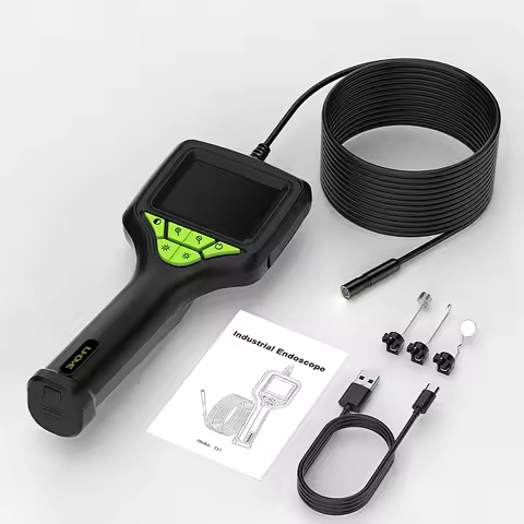 Hand-held Borescope 8mm Camera 1080P HD 2.8'' Screen Industrial Endoscope for Pipe Inspection IP67 W