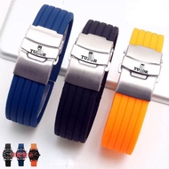 Silicone Watch Strap for Tudor Waterproof Sweat-Proof Watchband Accessories 18mm 19mm 20mm 21mm 22mm 23mm 24mm