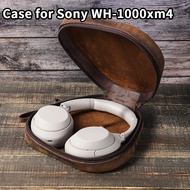 Crazy Horse Leather Sony Wh-1000xm4 Protective Case Zipper Headphone Case