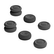 Skull &amp; Co. Skin, CQC and FPS Thumb Grip Set, Joystick Cap, Analogue Stick Cap for Nintendo Switch Pro Controller &amp; PS5 / PS4 / Slim / Pro Controller - Black, 3 Pairs (6 Pieces)