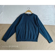 BVD size m Indigo Blue Round Neck Cotton Sweater Bust 40 Length 24 Inches Authentic Brands Imported 