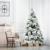 (WY) Big SNOW TREE Christmas Tree 120cm 150cm 180cm 210cm 240CM 4Ft 5Ft 6Ft 7Ft 8Ft Metal Stand Fast Ship