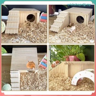 [WishshopeljjMY] Wooden Hamster House Hut Hamster Hideout for Syrian Hamsters Rat Chinchilla
