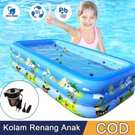 Jumbo Children's Swimming Pool 3 Rings1.5M Large Inflatable Family Swimming Pool Family Inflatable S
