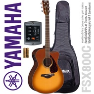Yamaha FSX800C (Sandburst) 41 Inch Electric Acoustic Guitar Concert Style Solid Sidka Spruce Top Woo