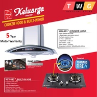 (Package) KELUARGA KHY-903 Digital Display 1200m³/hr Cooker Hood + KELUARGA KCY-883 4.5KW Tornado Fl