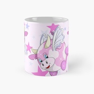 Flying Cartoon Cow Ceramic Mug