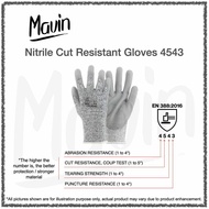 EN388 4543 Nitrile Cut Resistant Gloves, Comfort Safety Work Gloves