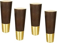 4Pcs Wood Furniture Legs,Replacement Oak Sofa Legs,Wooden Furniture Feet for Worktop TV Bed Desk Tab