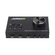 Professional External USB Sound Card Audio Microphone 3.5mm Soundcard Sound Card External USB Audio Adapter for Mic