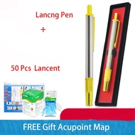 Pen Bekam + Jarum 50pcs 28G Kotak Jarum Bekam / Alat Bekam Bekam Stainless Steel Pen+28G lancing dev