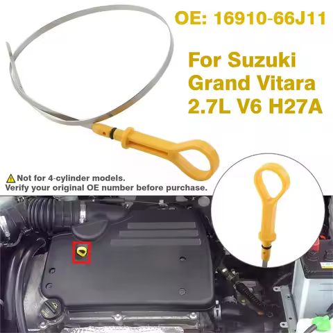 575mm Engine Oil Dipstick 16910‑66J11 for Suzuki Grand Vitara 2.7L V6 H27A Replaces 1691066J10