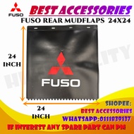 FUSO REAR MUDFLAPS  24INCH X 24INCH HIGH QUALITY