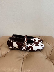 [พร้อมส่ง] WEAR.SOUL #S655-Cow Print Flats
