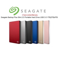 [NEW 2024] Seagate 1TB 2TB Backup Plus Slim Aluminium Portable External Hard Disk Drive