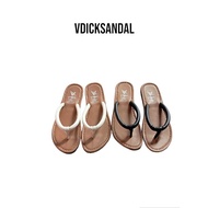 Vick_Zania Women's Balloon Fita Sandals Non-slip Rubber Balloon Fita Sandals (See-through Sewing)