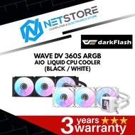DARKFLASH WAVE DV 360S ARGB LIQUID CPU COOLER BLACK/WHITE with 320x320 IPS LCD Screen