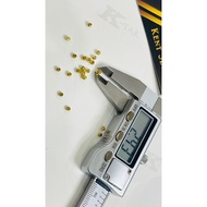 2.5mm Milled Gold Ball Charm - Au 750 - 18 kara, sturdy and durable