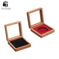 [Serenable] Wooden Coin Presentation Display Box Storage Case Universal Coin Capsule