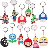 Cartoon Super Mario Bros Keychain Soft PVC Keyring For Kids Party Gift  Kids Favor