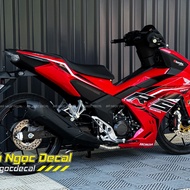 Red and black Rs sticker HRC red winner R car sticker