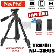 PROFESSIONAL TRIPOD 30-65CM NEEPHO NP-3160S PHONE/CAMERA STAND PREMIUM ALLOY QUALITY SUPER LIGHT WEI
