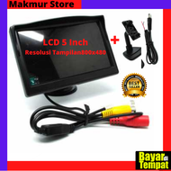 Makmur Set Layar Monior TFT Mobi Dan CCTV LCD 5 Inch Resolusi Tampilan 800x480 Monitor Dasboard Mobil Layar Monitor Parkir Mobil  Layar Monitor CCTV Rumah  Layar Aksesoris Kamera Layar Monitor Mobil Untuk  Kamera  Layar Monitor  CCTV Rumah Murah