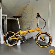 🐝 Fnhon Blast 22” 𝗠𝗥𝗧/𝗕𝘂𝘀-𝗳𝗿𝗶𝗲𝗻𝗱𝗹𝘆 14 Freebie 𝗟𝗶𝗴𝗵𝘁 Foldie Mango Yellow Folding Bicycle Foldable Bike Dahon Crius Tern