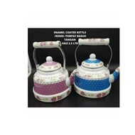 [READY STOCK]  ENAMEL COATED KETTLE /BERCORAK BUNGA -BUNGA TEMPAT BASUH TANGAN