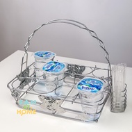 Aqua Glass Rack Stainless Steel Mineral Water Basket