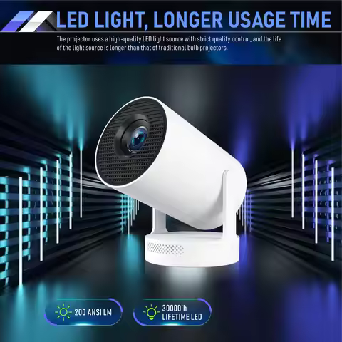 HY300plus Electric Focus Short Focus 4K Projector Home Bedroom Wall High Definition Projector