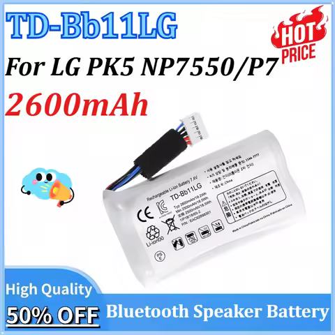 New TD-Bb11LG 2600mAh for LG PK5 NP7550 /P7 High-Capacity Replacement Bluetooth Speaker Battery
