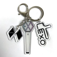 Kpop Idol Astro Ateez IU EXO Three-Piece Acrylic Lightstick Keychain Pendant Accessories Double Side